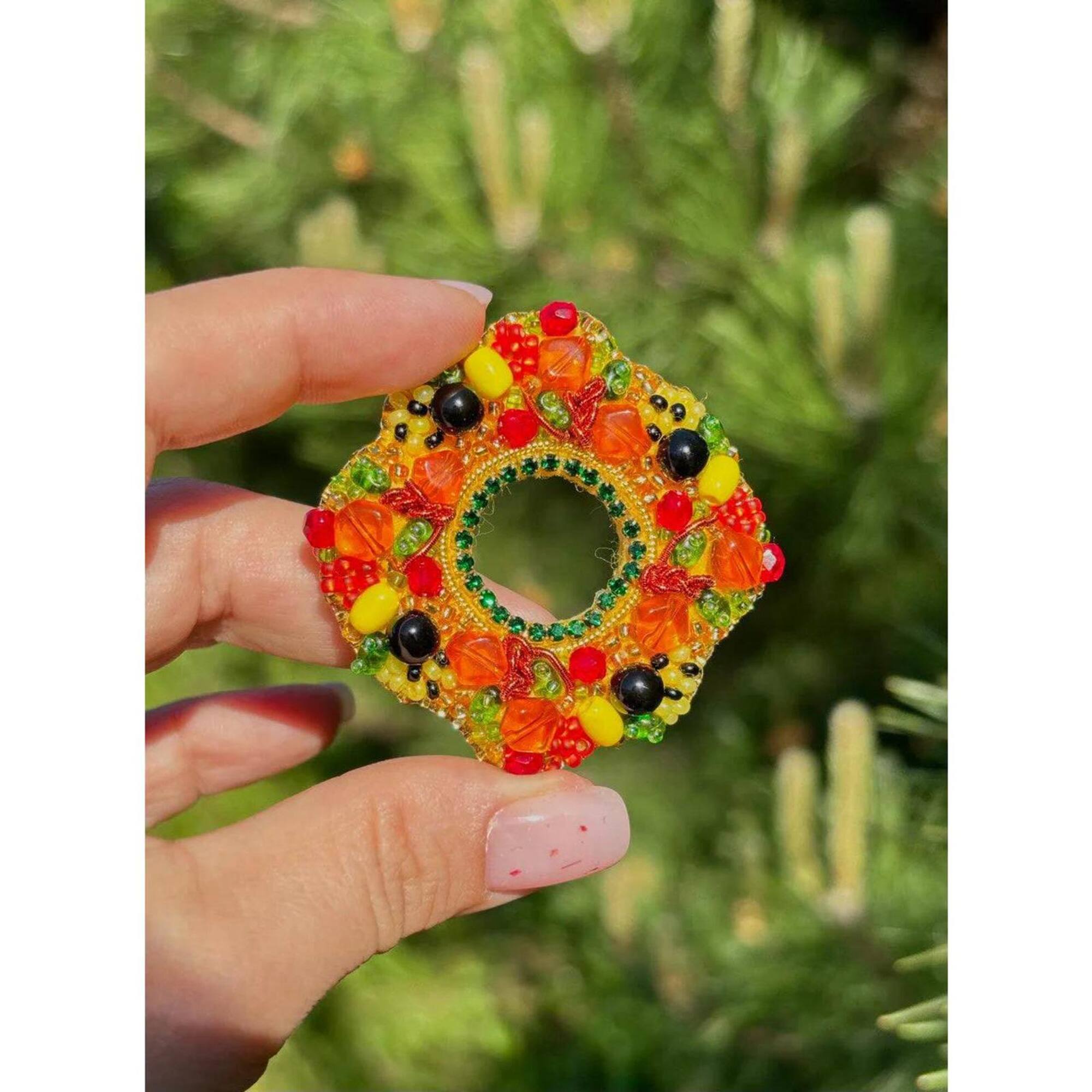 Crystal Art Brooches Autumn Flower Kit